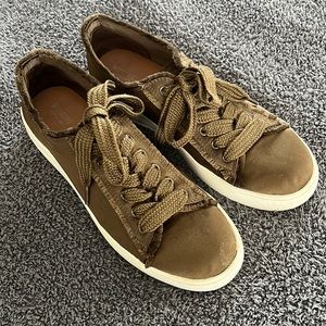 Mossimo Supply Co. Women's Zell Satin Lace up Sneaker Olive Green Size 10